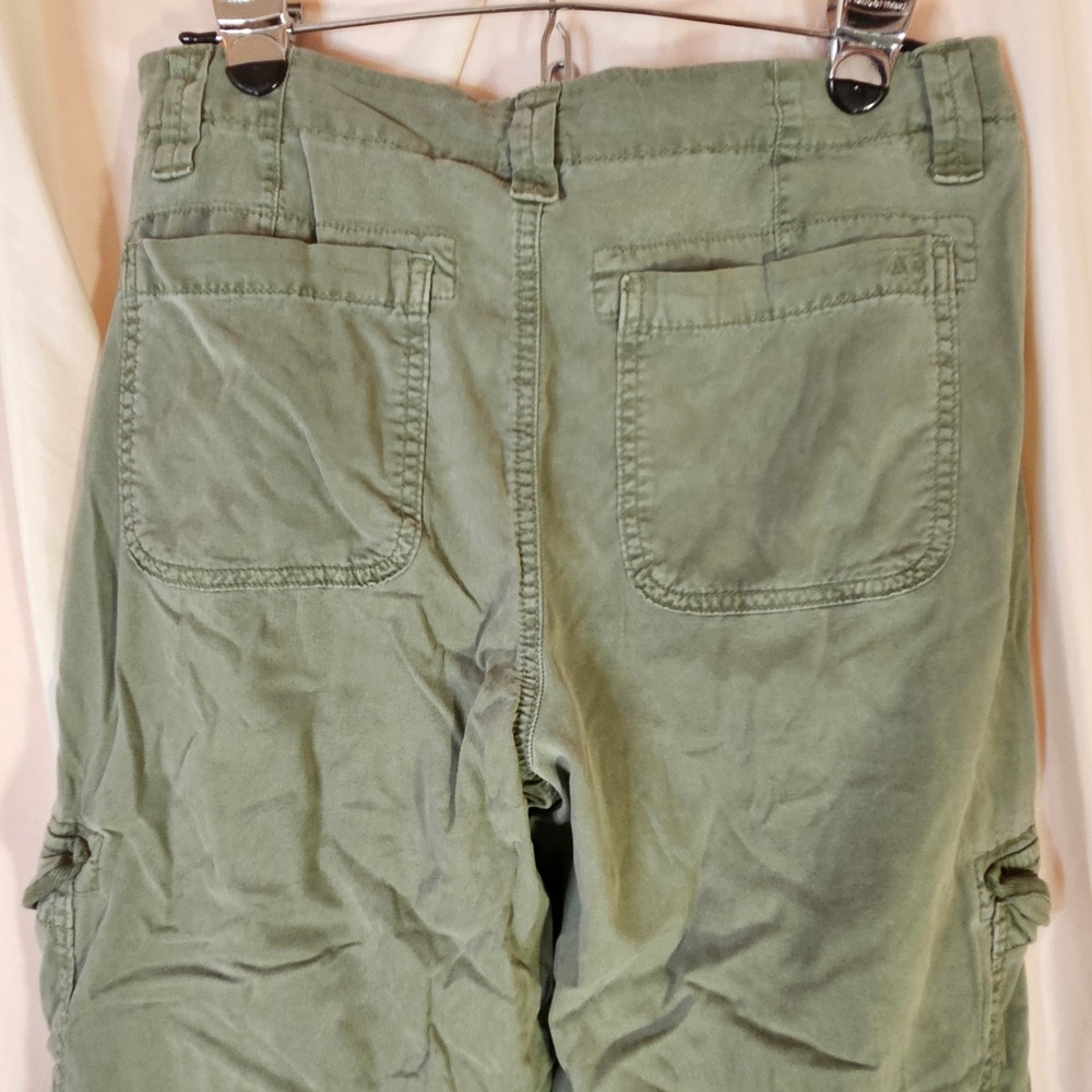 American Eagle Super High Rise Baggy Wide Leg Cargo Pants Women's 8 Long Utility - Picture 7 of 12